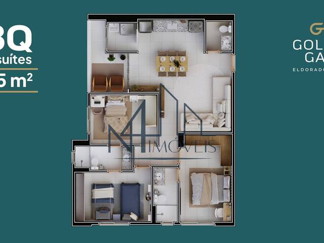 #2063 - Apartamento para Venda em Goiânia - GO - 2